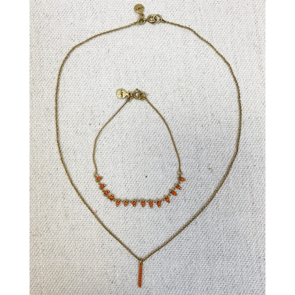 LOFT necklace and Bracelet set Gold tone - Picture 1 of 5